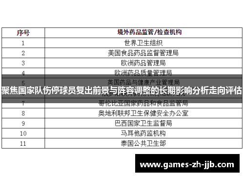 聚焦国家队伤停球员复出前景与阵容调整的长期影响分析走向评估